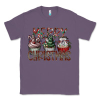 Lavender Merry Christmas Classic Tee - CowhideDigitalArt