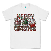 White Merry Christmas Classic Tee - CowhideDigitalArt
