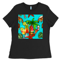 Black summer drinks and ice cream Ladies Tee - BundleAndBundleShop