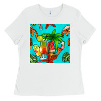 White summer drinks and ice cream Ladies Tee - BundleAndBundleShop