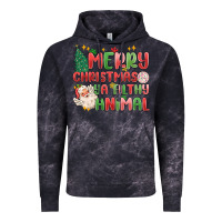 Cloud Black merry christmas ya filthy animal Vintage Hoodie - MaliasSmallBusiness