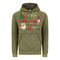 Vintage Olive merry christmas ya filthy animal Vintage Hoodie - MaliasSmallBusiness