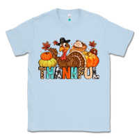 Dusty Blue thankful Classic Tee - MaliasSmallBusiness