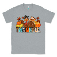 Heather Grey thankful Classic Tee - MaliasSmallBusiness