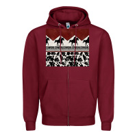 Burgundy cowgirl with cowhide Zipper Hoodie - TumblerDesignByShophia