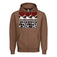 Chestnut cowgirl with cowhide Zipper Hoodie - TumblerDesignByShophia