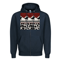 Navy cowgirl with cowhide Zipper Hoodie - TumblerDesignByShophia