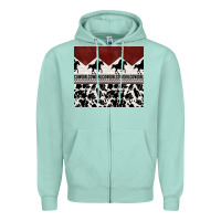 Seafoam cowgirl with cowhide Zipper Hoodie - TumblerDesignByShophia