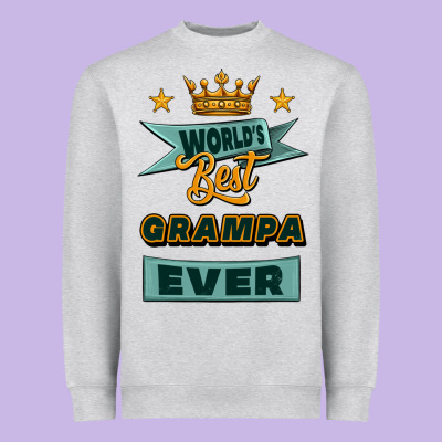 World's Best Grampa Ever Heavyweight Sweatshirt Designed By Jasminsmagicworld