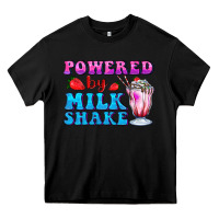 Black powered by milkshake Heavy Core Tee - AdoDesignShop