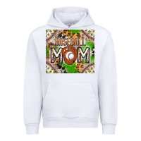White Baseball Mom Urban Hoodie - CowhideDigitalArt