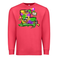 Cardinal louisiana map alligator mardi gras olivia Premium Sweatshirt - OliviaCreatesArt