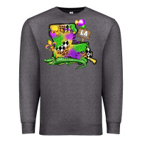 Charcoal Heather louisiana map alligator mardi gras olivia Premium Sweatshirt - OliviaCreatesArt