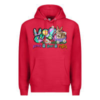 Cardinal Peace love Easter Day Premium Hoodie - CowGirlArtShop