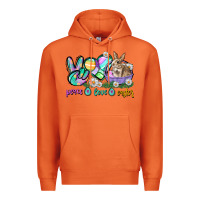 Carrot Peace love Easter Day Premium Hoodie - CowGirlArtShop