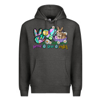 Charcoal Heather Peace love Easter Day Premium Hoodie - CowGirlArtShop
