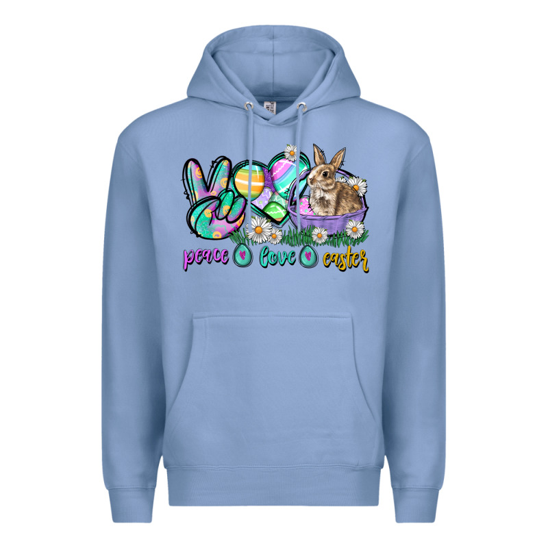 Peace Love Easter Day Premium Hoodie by CowGirlArtShop | Teevron