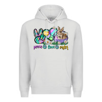 Dove Grey Peace love Easter Day Premium Hoodie - CowGirlArtShop