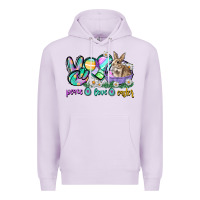 Lilac Peace love Easter Day Premium Hoodie - CowGirlArtShop