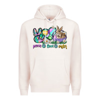 Pale Pink Peace love Easter Day Premium Hoodie - CowGirlArtShop
