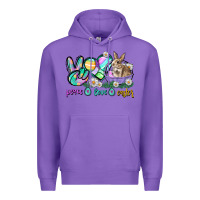 Purple Peace love Easter Day Premium Hoodie - CowGirlArtShop