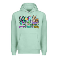 Seafoam Peace love Easter Day Premium Hoodie - CowGirlArtShop
