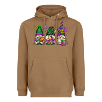 Toasted Coconut mardi gras gnomes Heavyweight Hoodie - OliviaCreatesArt