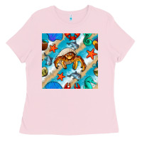 Bubblegum Pink sea animals Ladies Tee - BundleAndBundleShop