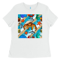 White sea animals Ladies Tee - BundleAndBundleShop