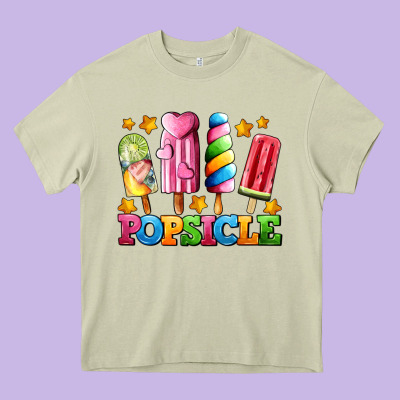 Popsicle With Stars Heavy Core Tee Designed By Adodesignshop