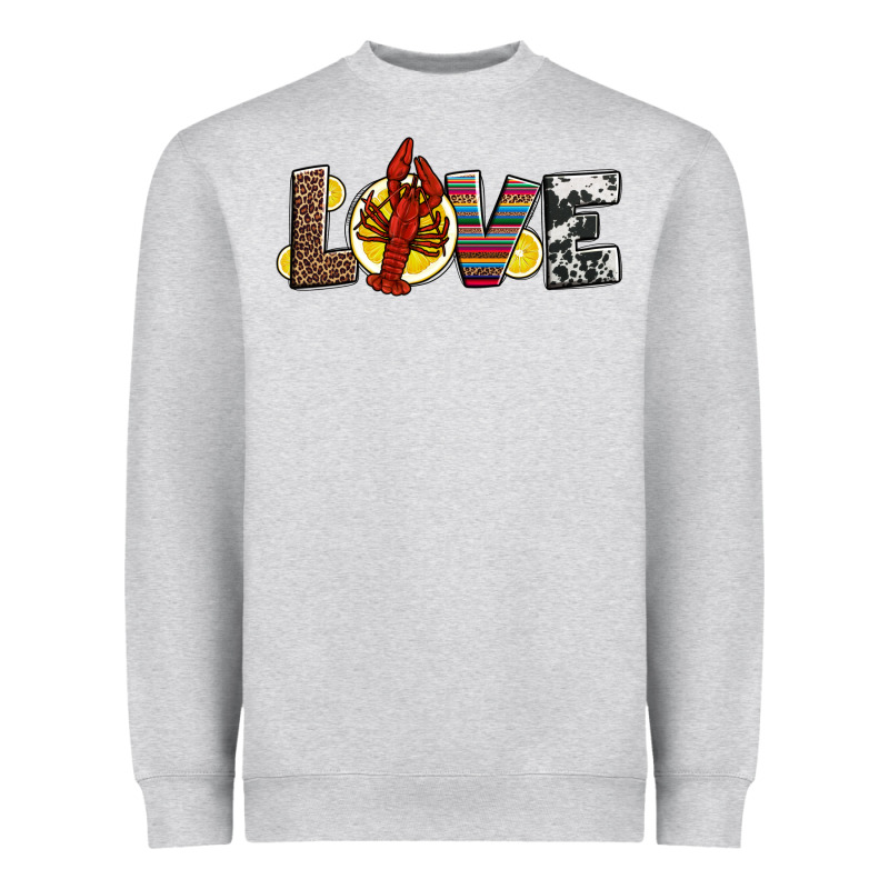 Love Crawfish Western Mardi Gras Heavyweight Sweatshirt by Jasminsmagicworld | Teevron