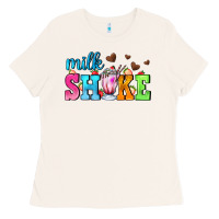 Bone milk shake with chocolate heart Ladies Tee - AdoDesignShop