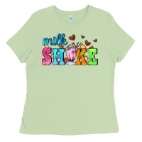 Matcha milk shake with chocolate heart Ladies Tee - AdoDesignShop