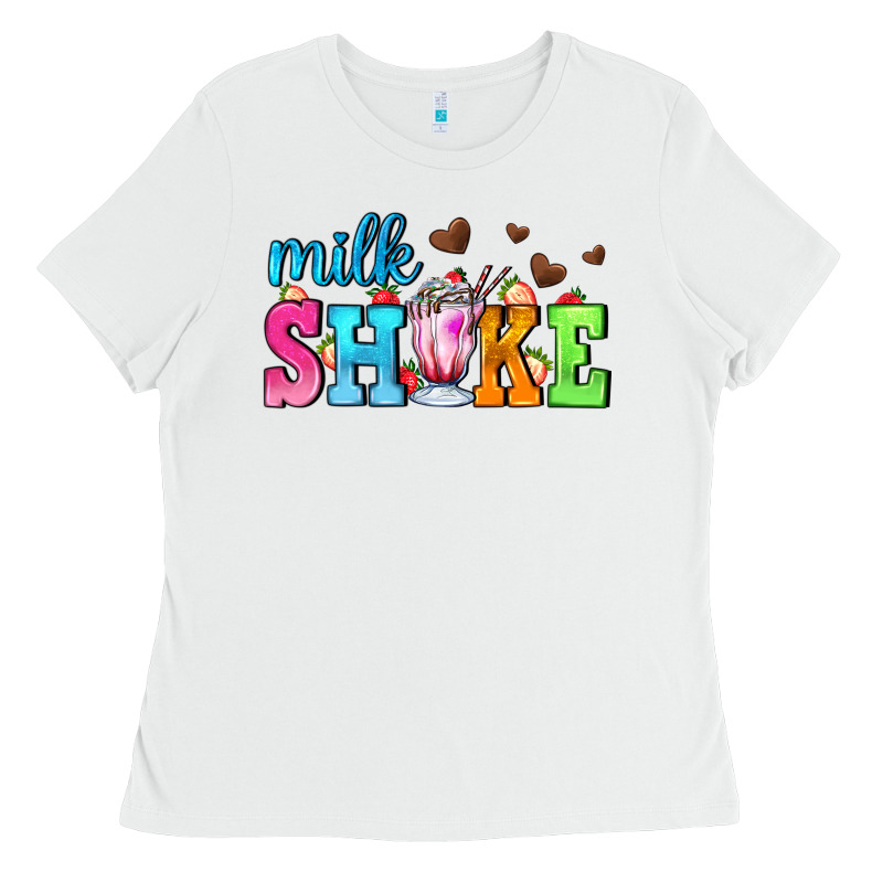 Milk Shake With Chocolate Heart Ladies Tee by AdoDesignShop | Teevron