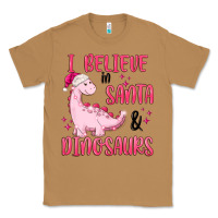 Toasted Coconut i believe in santa & dinosaurs pink Classic Tee - MaliasSmallBusiness
