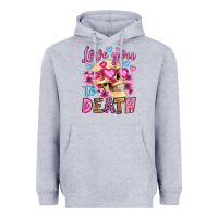 Heather Grey love you to death olivia Heavyweight Hoodie - OliviaCreatesArt