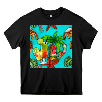 Black summer drinks and ice cream Heavy Core Tee - BundleAndBundleShop