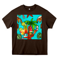 Chocolate Brown summer drinks and ice cream Heavy Core Tee - BundleAndBundleShop