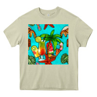 Mossy summer drinks and ice cream Heavy Core Tee - BundleAndBundleShop