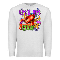 Oatmeal Heather let's get cray with crawfish olivia Premium Sweatshirt - OliviaCreatesArt