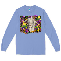 Colony Blue mardi gras goat fleur de lis Long Sleeve Tee - RanaPortraitStore