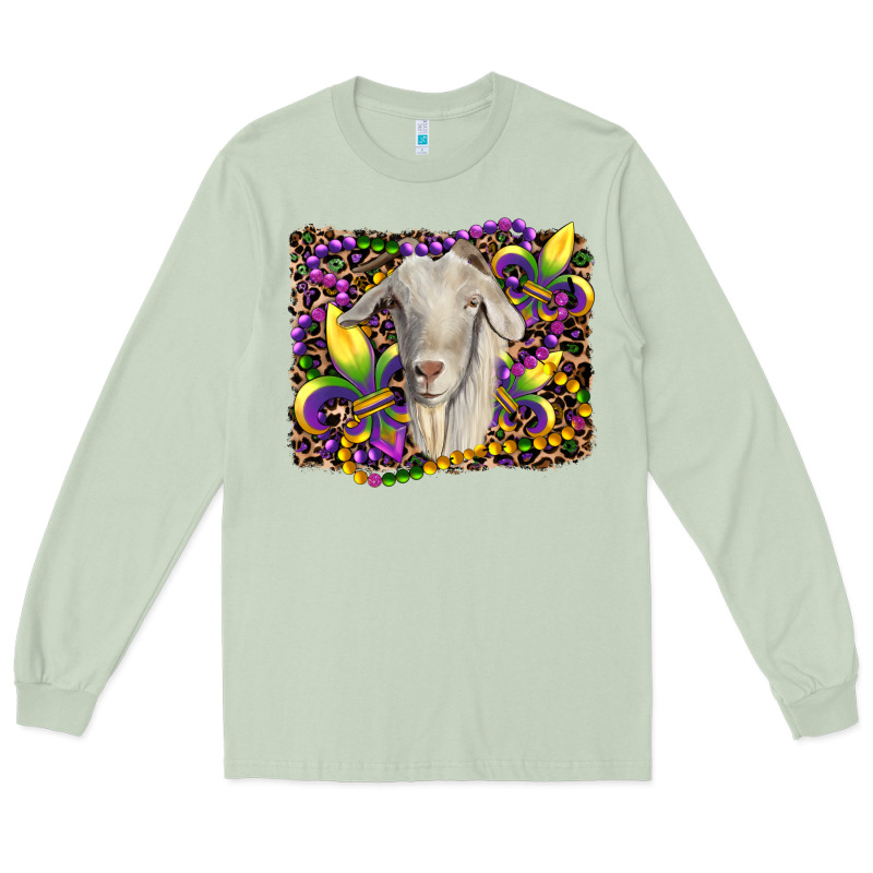 Mardi Gras Goat Fleur De Lis Long Sleeve Tee by RanaPortraitStore | Teevron