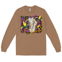 Toasted Coconut mardi gras goat fleur de lis Long Sleeve Tee - RanaPortraitStore