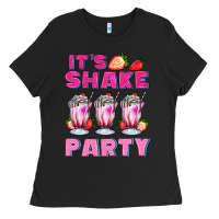 Black its shake party with milkshake Ladies Tee - AdoDesignShop