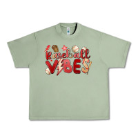 Oil Green baseball vibes Urban Heavy Tee - MaliasSmallBusiness