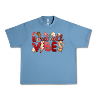 Pebble Blue baseball vibes Urban Heavy Tee - MaliasSmallBusiness