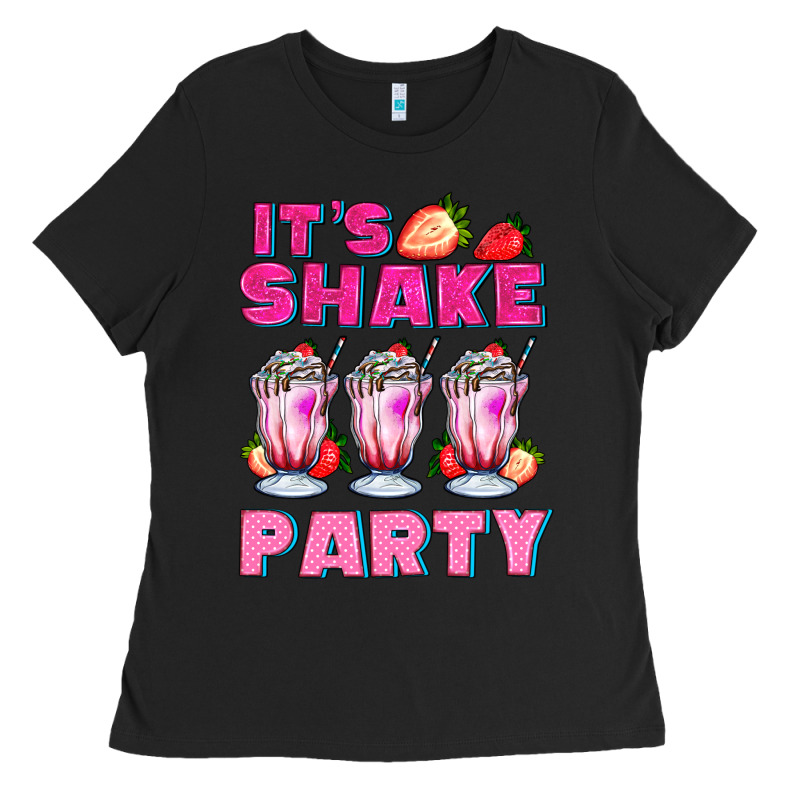 Its Shake Party With Milkshake Ladies Tee by AdoDesignShop | Teevron