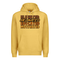 Antique Gold Elevated melanated educated motivated Premium Hoodie - HowdyJamesFarm