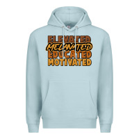 Blue Mist Elevated melanated educated motivated Premium Hoodie - HowdyJamesFarm