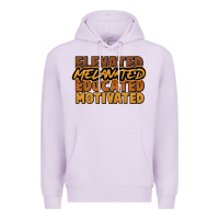 Lilac Elevated melanated educated motivated Premium Hoodie - HowdyJamesFarm